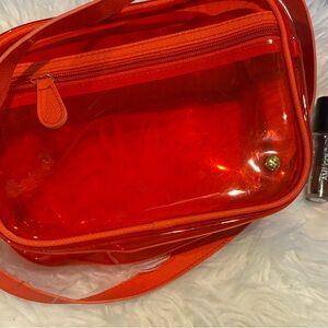 Red plastic purse